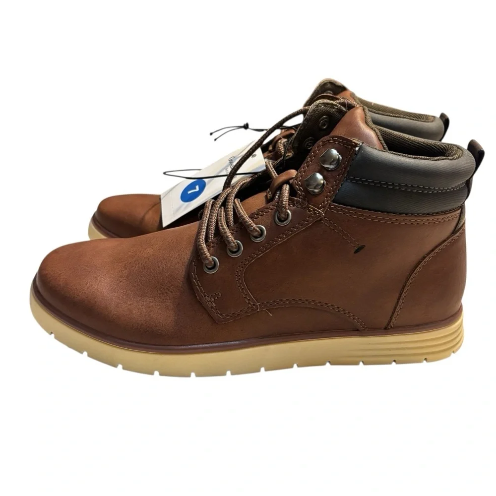 NWT Sneaker Boots Size 7 Goodfellow & Co Maxwell Brown Lace-Up Chukka High-Top